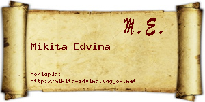 Mikita Edvina névjegykártya